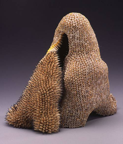 鉛筆を大量に利用した「鉛筆アート」写真