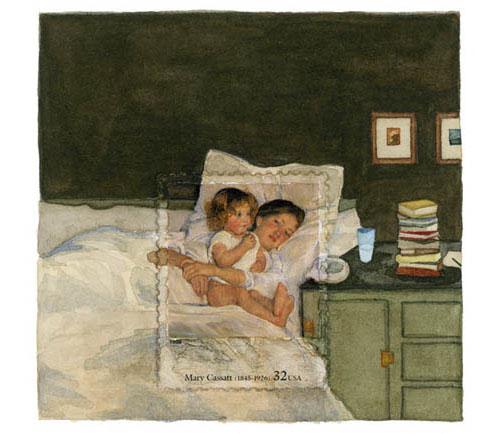 想像力を駆使して描かれた切手の外側