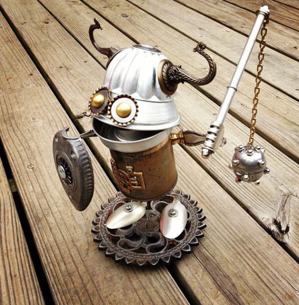 スクラップで作った人形が謎のクオリティ 