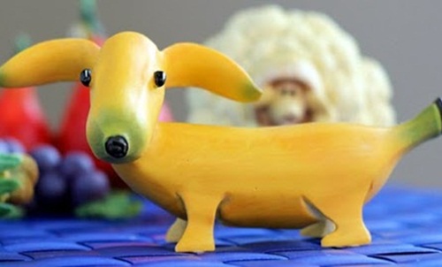 フルーツで作った動物たち