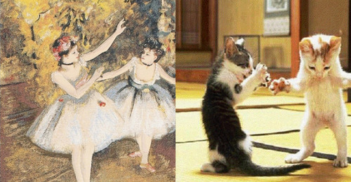 猫で「名画」を忠実に再現した作品