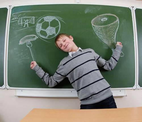 私たちの将来を黒板に描いた写真