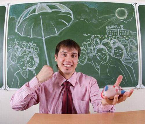 私たちの将来を黒板に描いた写真